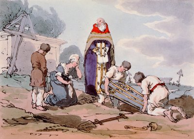 Burial, etched by the artist, published 1804 by John Augustus Atkinson